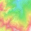 Mapa topográfico Les Monts d'Olmes, altitud, relieve