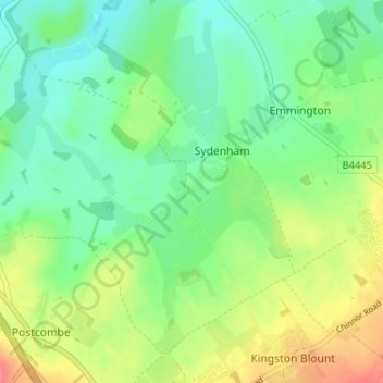 Mapa topográfico Kingston Stert, altitud, relieve