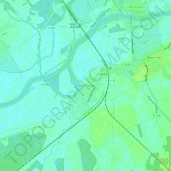 Mapa topográfico Port de Chaugey, altitud, relieve