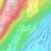 Mapa topográfico Frochaux, altitud, relieve