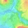 Mapa topográfico Les Glaisins, altitud, relieve