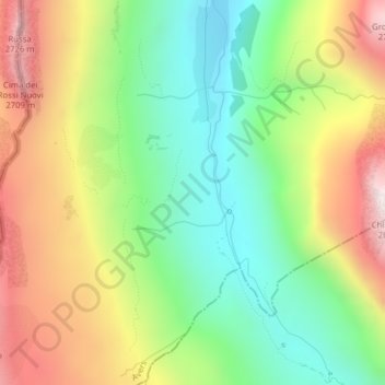 Mapa topográfico Madris, altitud, relieve