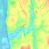 Mapa topográfico Columbiaville, altitud, relieve