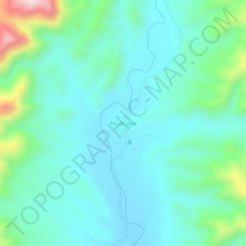 Mapa topográfico Huacaya, altitud, relieve