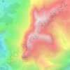 Mapa topográfico le Sautet, altitud, relieve