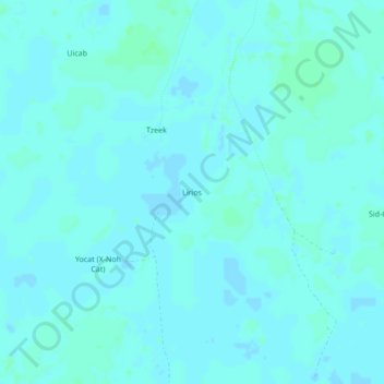Mapa topográfico Lirios, altitud, relieve
