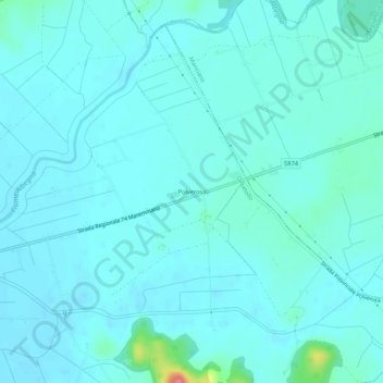 Mapa topográfico Polverosa, altitud, relieve