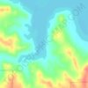 Mapa topográfico Box Elder Creek Bay, altitud, relieve