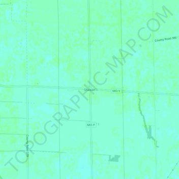 Mapa topográfico Shawan, altitud, relieve