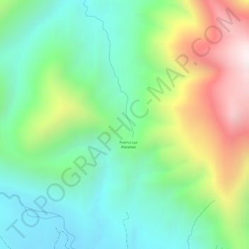 Mapa topográfico CañónLas Alazanas, altitud, relieve