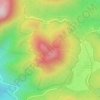 Mapa topográfico Cerro Las Navajas, altitud, relieve
