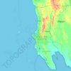 Mapa topográfico Zanzíbar, altitud, relieve