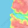 Mapa topográfico Mawgan Porth, altitud, relieve