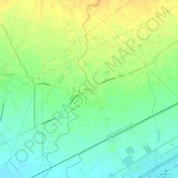 Mapa topográfico Beano, altitud, relieve