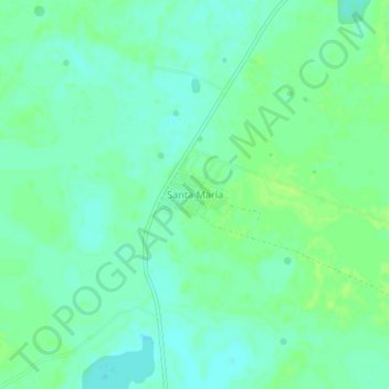 Mapa topográfico Santa María, altitud, relieve