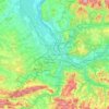Mapa topográfico Basel, altitud, relieve
