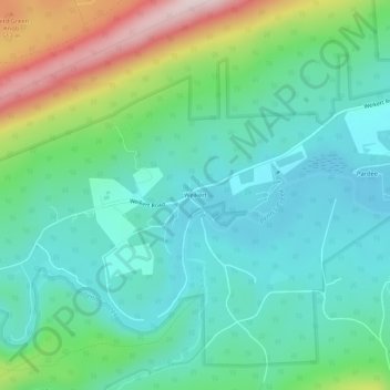 Mapa topográfico Weikert, altitud, relieve