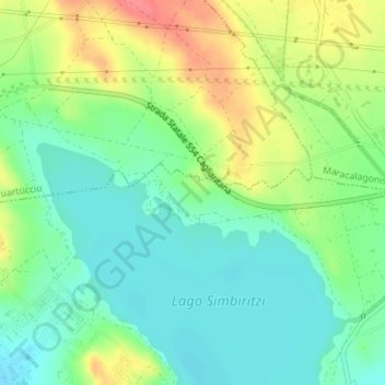Mapa topográfico Giu de Carrogas, altitud, relieve