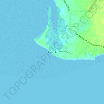 Mapa topográfico Taporok, altitud, relieve