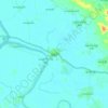 Mapa topográfico Kyondoe, altitud, relieve