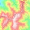Mapa topográfico Caliking, altitud, relieve