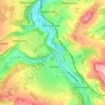 Mapa topográfico Magdale, altitud, relieve