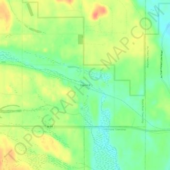 Mapa topográfico Slapneck, altitud, relieve