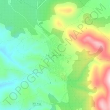 Mapa topográfico Los Navalucillos, altitud, relieve