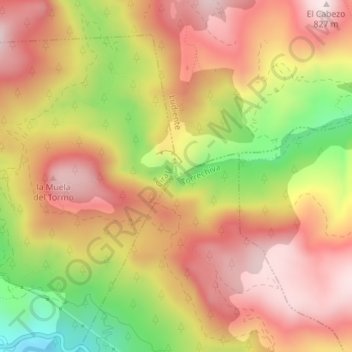 Mapa topográfico el Pozo Estrecho, altitud, relieve