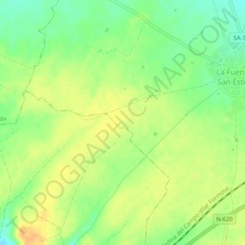 Mapa topográfico Los Barruecos, altitud, relieve