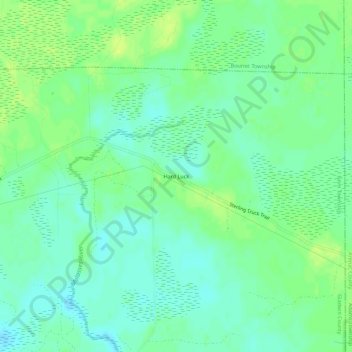 Mapa topográfico Hard Luck, altitud, relieve