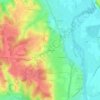 Mapa topográfico Les Étangs, altitud, relieve