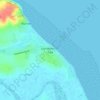 Mapa topográfico Leysdown-on-Sea, altitud, relieve