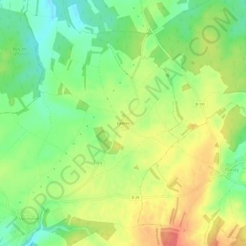 Mapa topográfico Cestres, altitud, relieve