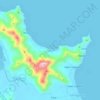 Mapa topográfico Ogpao, altitud, relieve