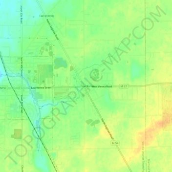 Mapa topográfico Pine Run, altitud, relieve