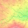 Mapa topográfico Ballia, altitud, relieve