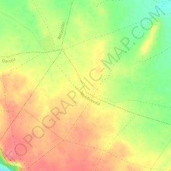 Mapa topográfico Valsain, altitud, relieve