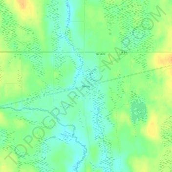 Mapa topográfico Dorsey, altitud, relieve