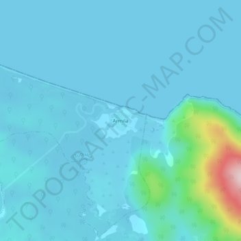 Mapa topográfico Armila, altitud, relieve