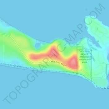 Mapa topográfico Mount Finlayson, altitud, relieve