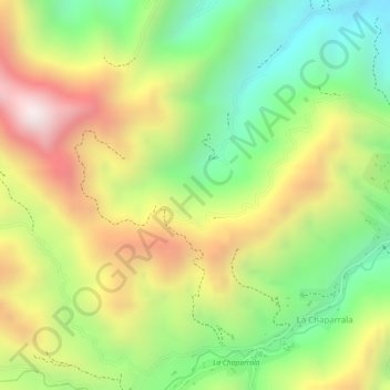 Mapa topográfico San Miguel, altitud, relieve