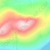 Mapa topográfico Beinn Mhanach, altitud, relieve