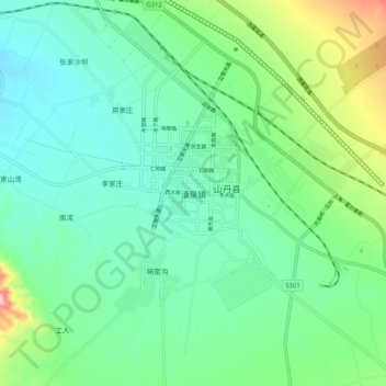 Mapa topográfico 清泉镇, altitud, relieve