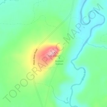 Mapa topográfico Copper Peak, altitud, relieve