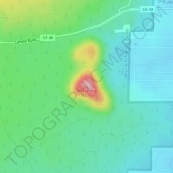 Mapa topográfico Anns Butte, altitud, relieve