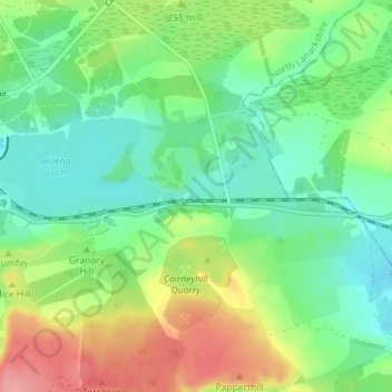 Mapa topográfico Forrestfield, altitud, relieve