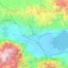 Mapa topográfico Lamia, altitud, relieve