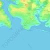 Mapa topográfico Kernéost, altitud, relieve