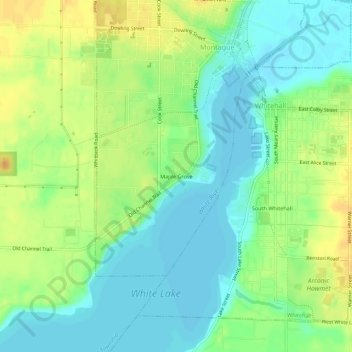 Mapa topográfico Maple Grove, altitud, relieve